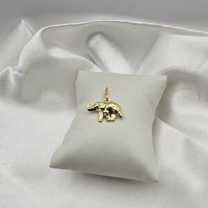 Yellow Gold Over Sterling Silver 925 Lucky Elephant Pendant